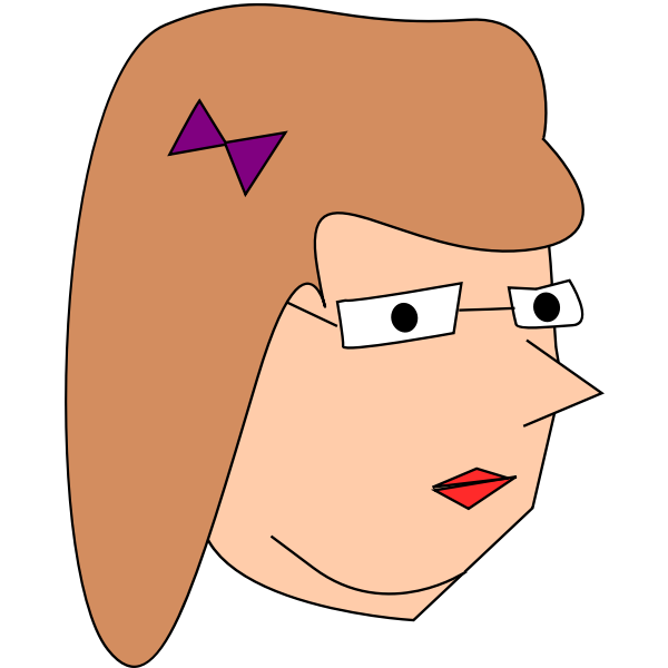 SVG Vector drawing of woman039s head