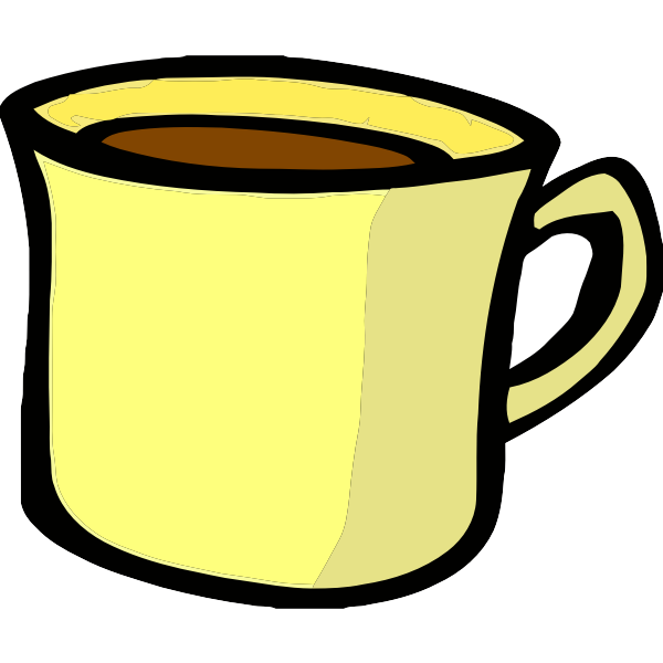 SVG Vector drawing of yellow hot beverage mug