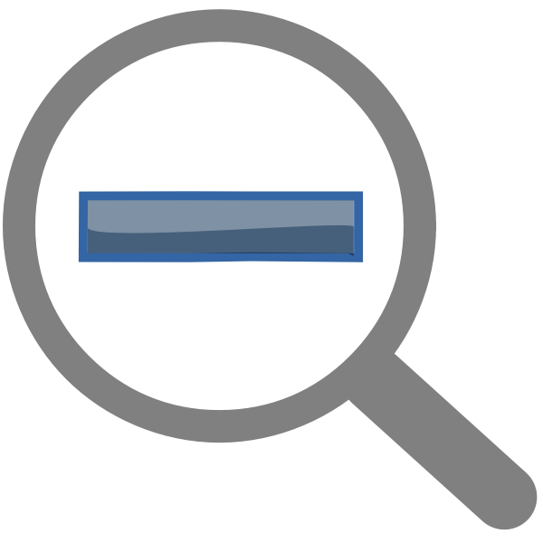 SVG Vector drawing of zoom away symbol