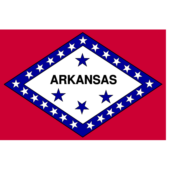 SVG Vector flag of Arkansas