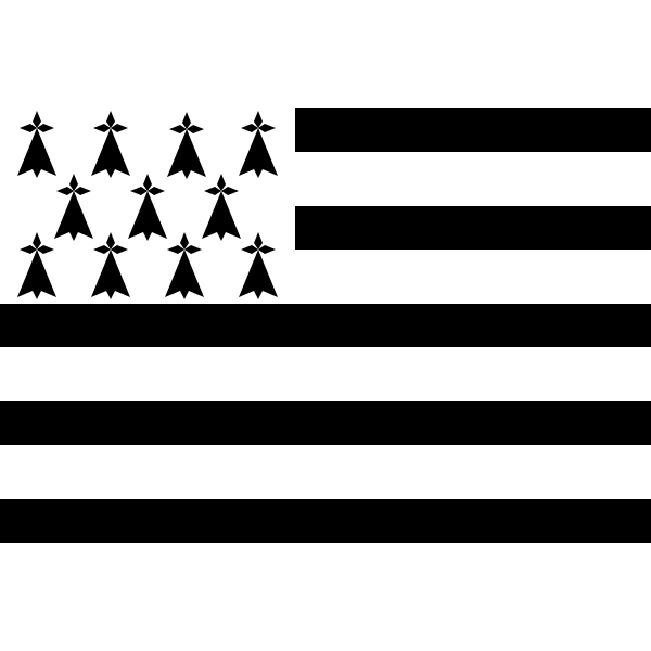 SVG Vector flag of Brittany