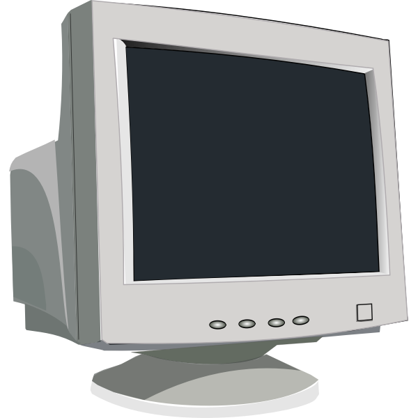 SVG Vector graphics an old CRT computer monitor