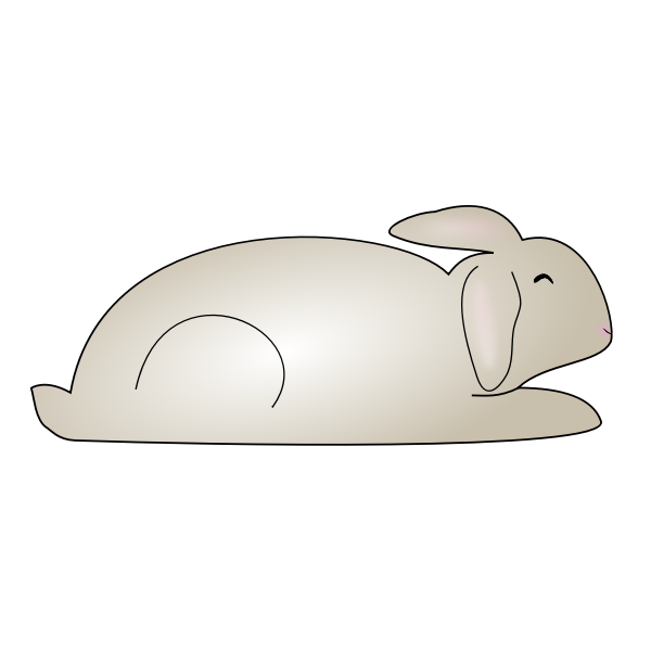 SVG Vector graphics of a bunny