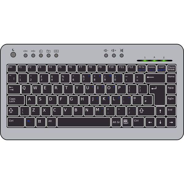 SVG Vector graphics of a computer keyboard