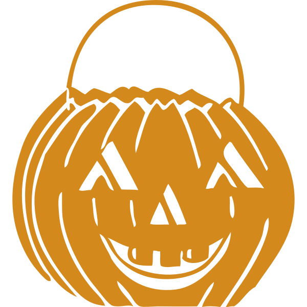 SVG Vector graphics of a Halloween basket
