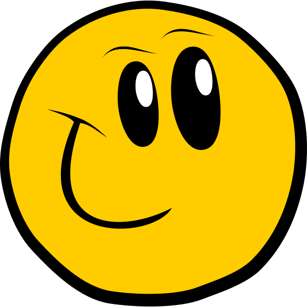 SVG Vector graphics of a smiling yellow emoticon