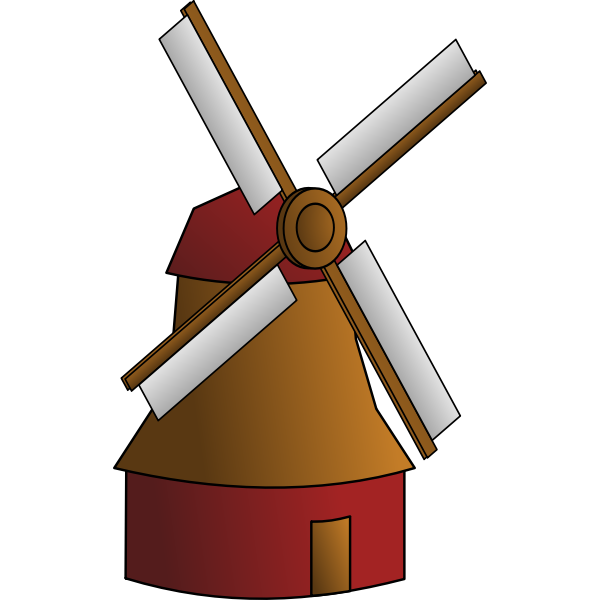 SVG Vector graphics of a windmill