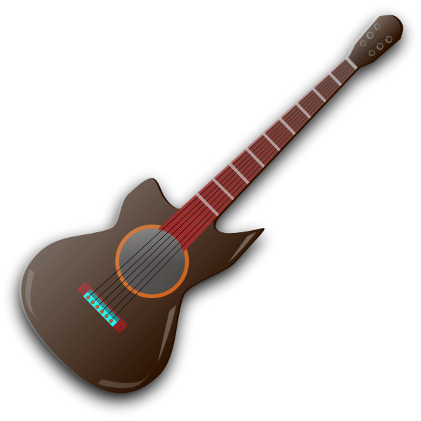 SVG Vector graphics of acoustic guitar