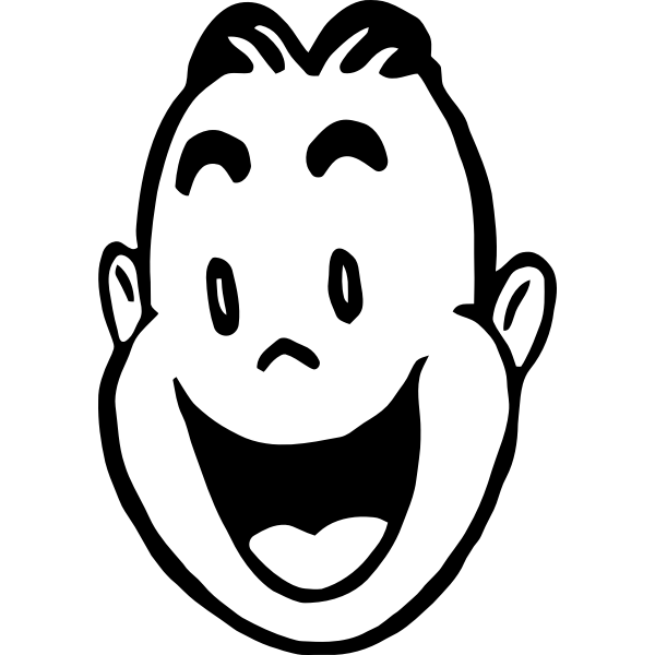 SVG Vector graphics of amused man039s face
