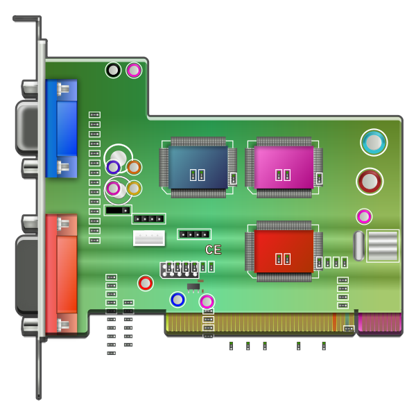 SVG Vector graphics of an audio card