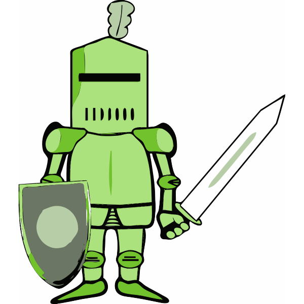 SVG Vector graphics of ancient fighter with shield and sword