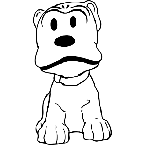 SVG Vector graphics of angry dog