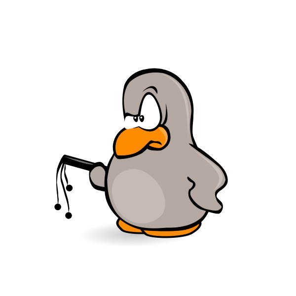 SVG Vector graphics of angry penguin
