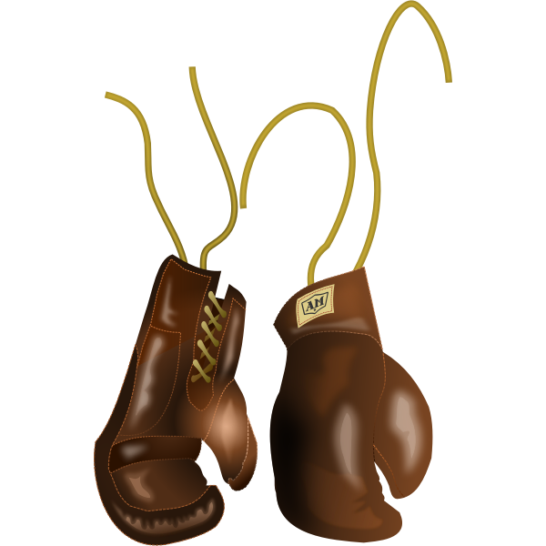 SVG Vector graphics of antique boxing gloves