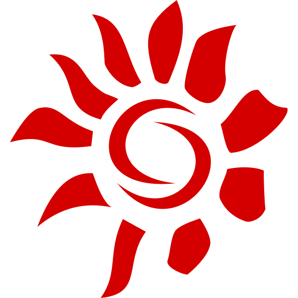 SVG Vector graphics of artistic sun icon