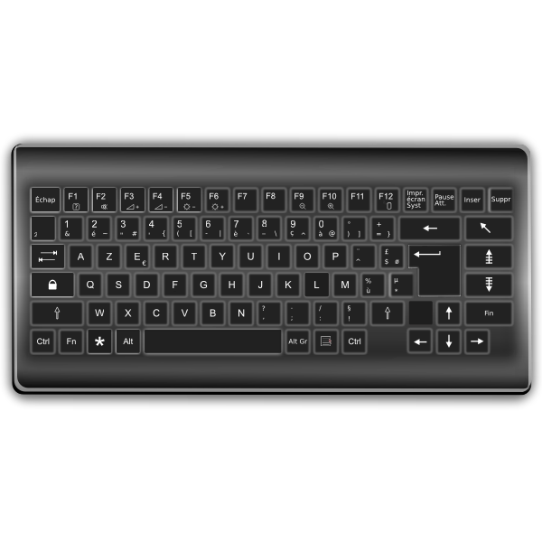 SVG Vector graphics of AZERTY computer keyboard
