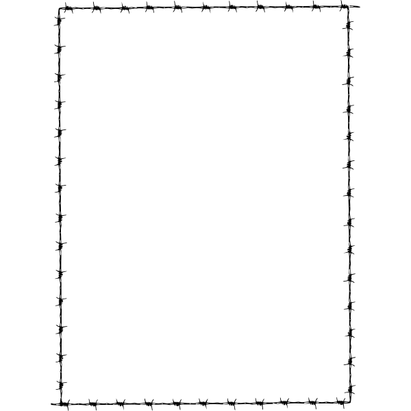 SVG Vector graphics of barbed wire thin border