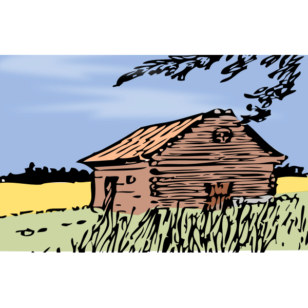 SVG Vector graphics of barn