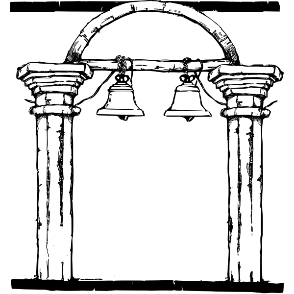 SVG Vector graphics of bell columns frame