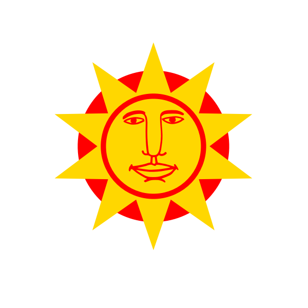 SVG Vector graphics of big nosed sun