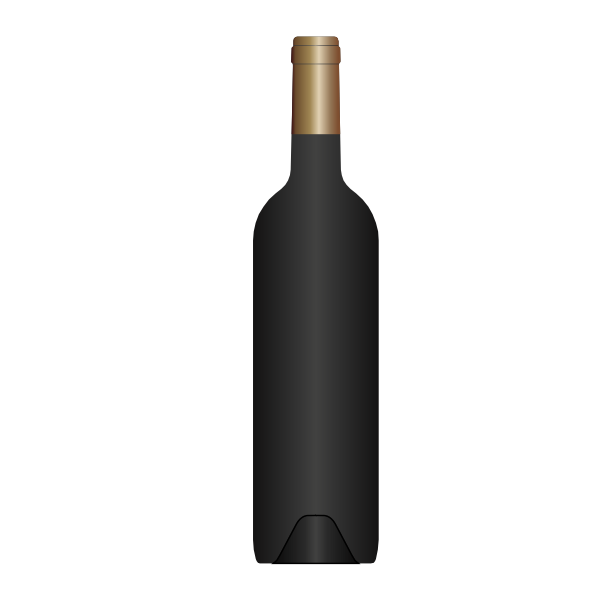 SVG Vector graphics of black wine bottle