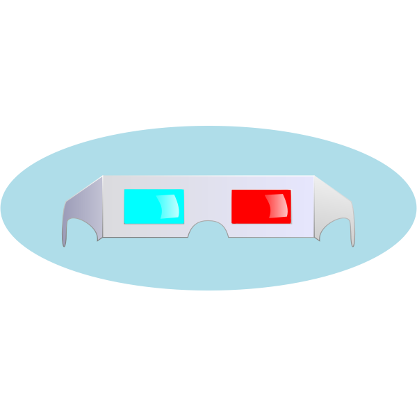 SVG Vector graphics of blue and red paper glasses