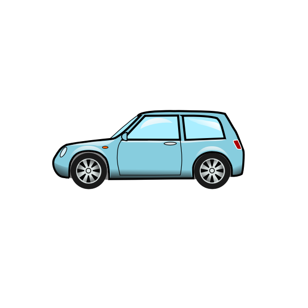 SVG Vector graphics of blue car