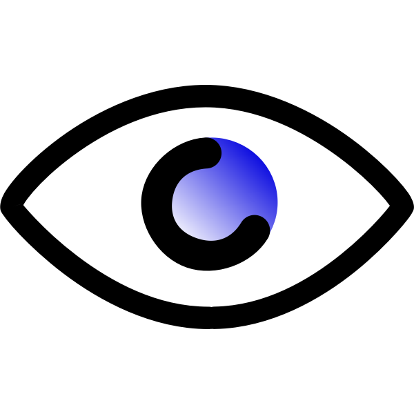 SVG Vector graphics of blue eye symbol