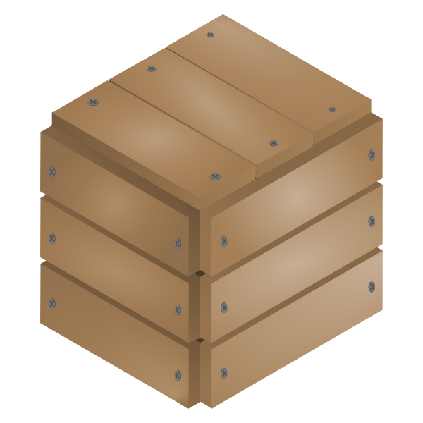 SVG Vector graphics of boarded up wooden box