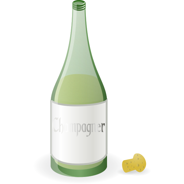 SVG Vector graphics of bottle of champagne