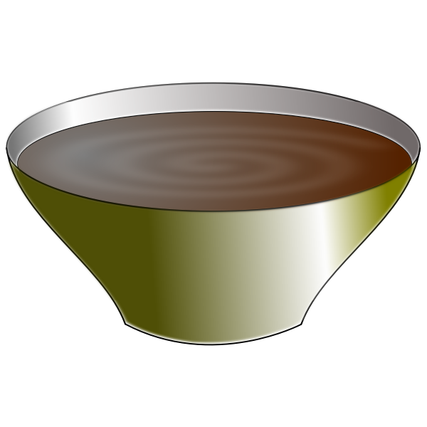 SVG Vector graphics of bowl full of chocolate cream