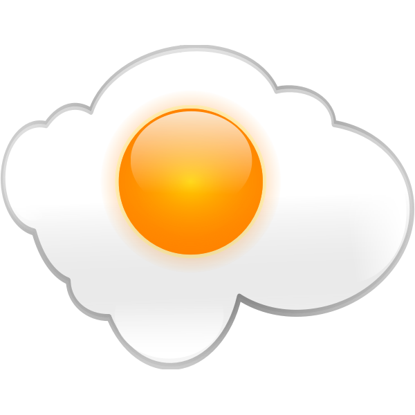SVG Vector graphics of breakfast egg with reflection