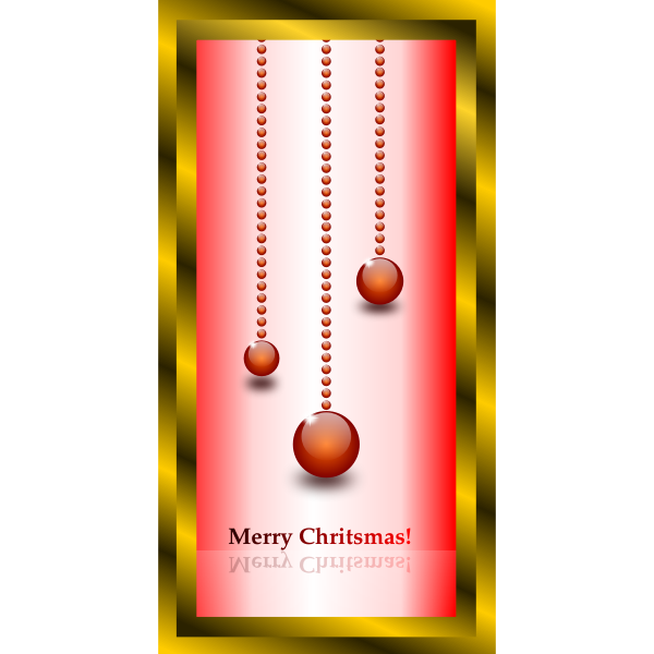 SVG Vector graphics of brown and red themed Christmas card