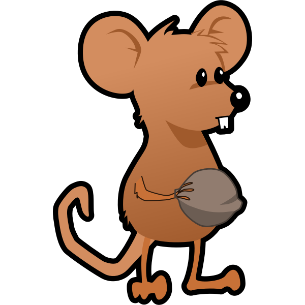 SVG Vector graphics of brown cartoon mouse