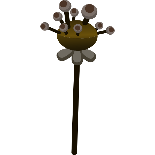 SVG Vector graphics of brown decoration fake flower
