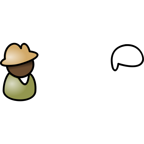 SVG Vector graphics of brown shades guy user icon
