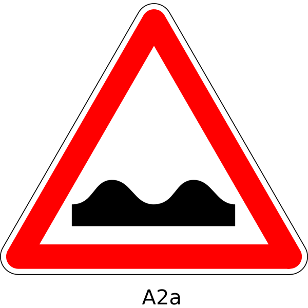 SVG Vector graphics of bumpy road triangular road sign