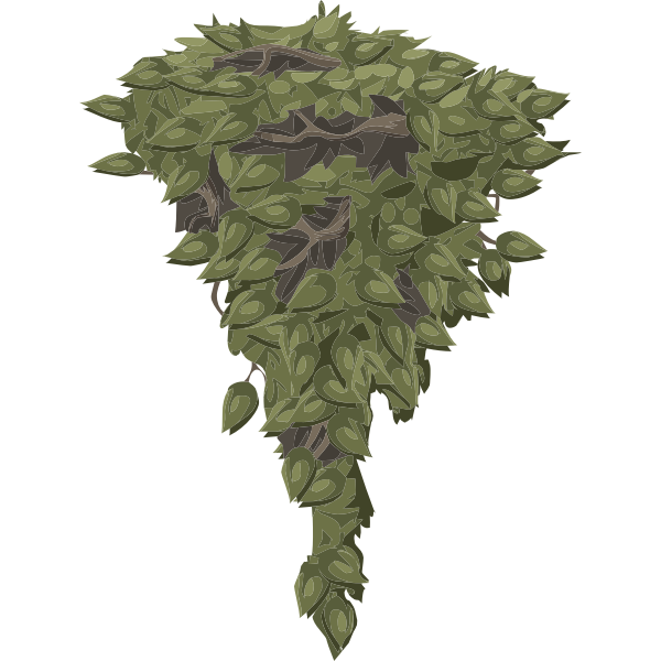 SVG Vector graphics of bunch of green and brown leaves