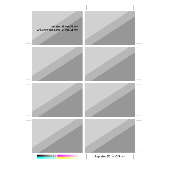 SVG Vector graphics of business card layout