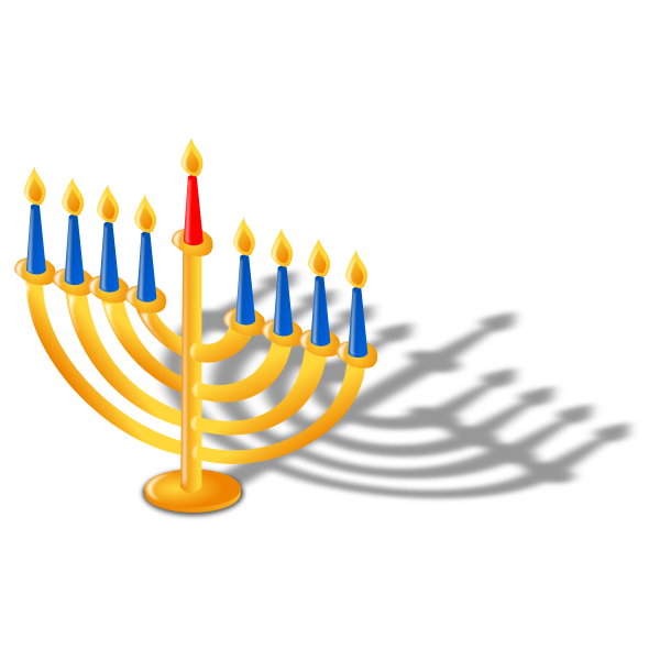 SVG Vector graphics of candles for Hanukkah