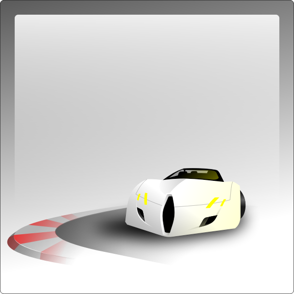 SVG Vector graphics of car in a bend