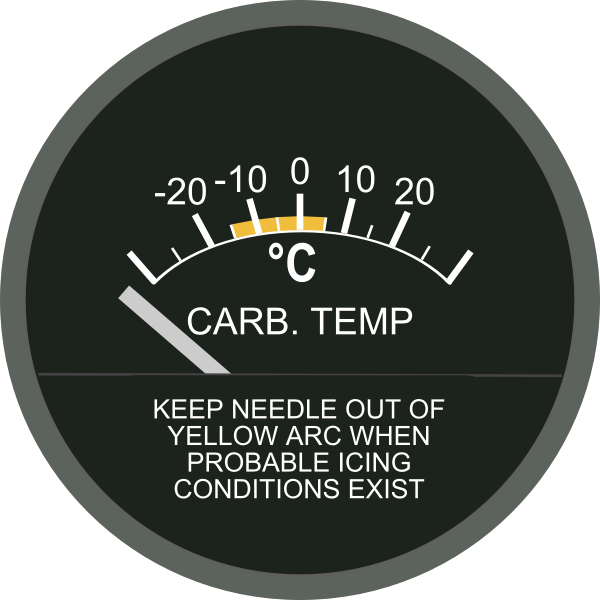 SVG Vector graphics of carburetor air temperature gauge