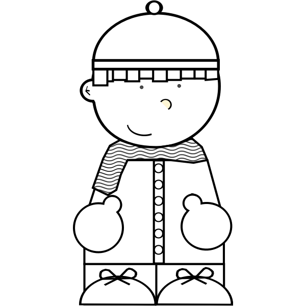SVG Vector graphics of cartoon snow kid