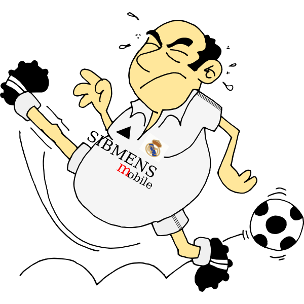 SVG Vector graphics of cartoon soccer player