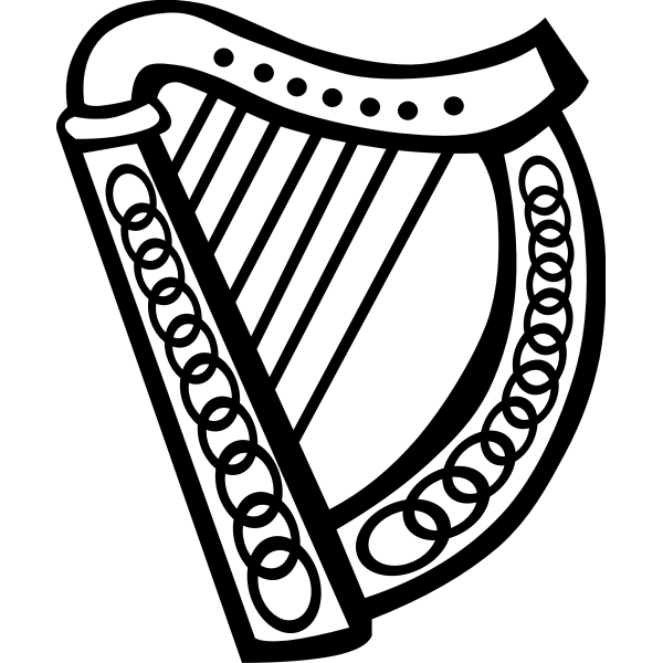 SVG Vector graphics of Celtic harp