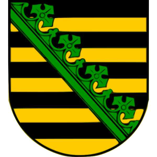 SVG Vector graphics of coat of arms of Free State of Saxony