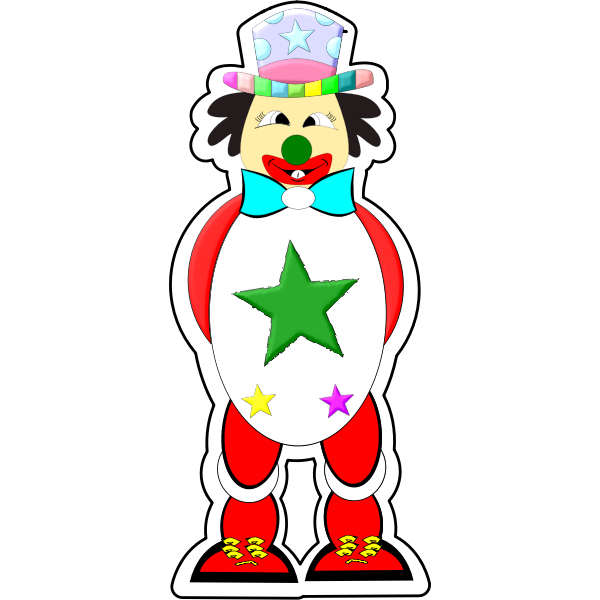 SVG Vector graphics of colorful clown