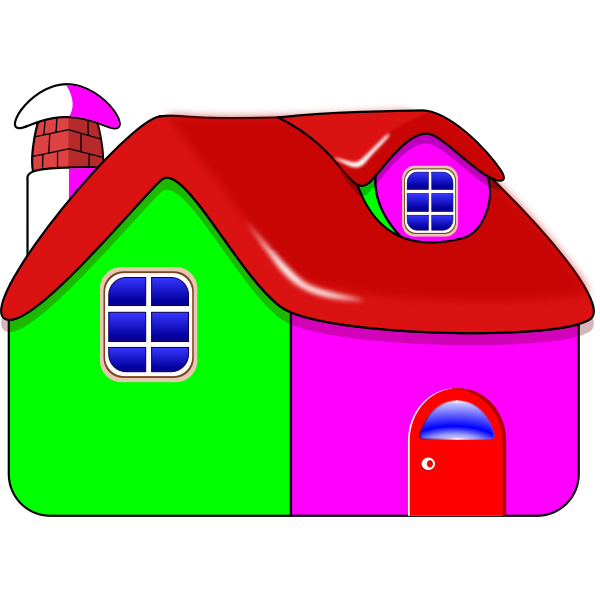 SVG Vector graphics of colorful shiny house