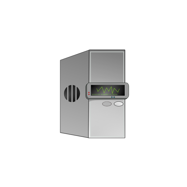 SVG Vector graphics of computer unit with LCD screen