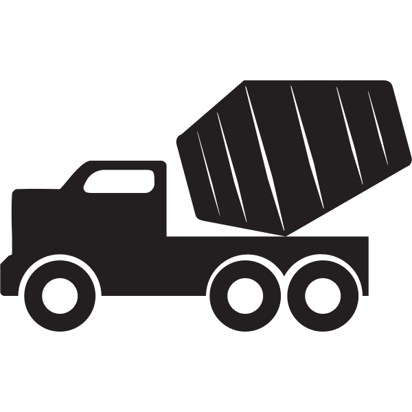 SVG Vector graphics of concrete mixer truck
